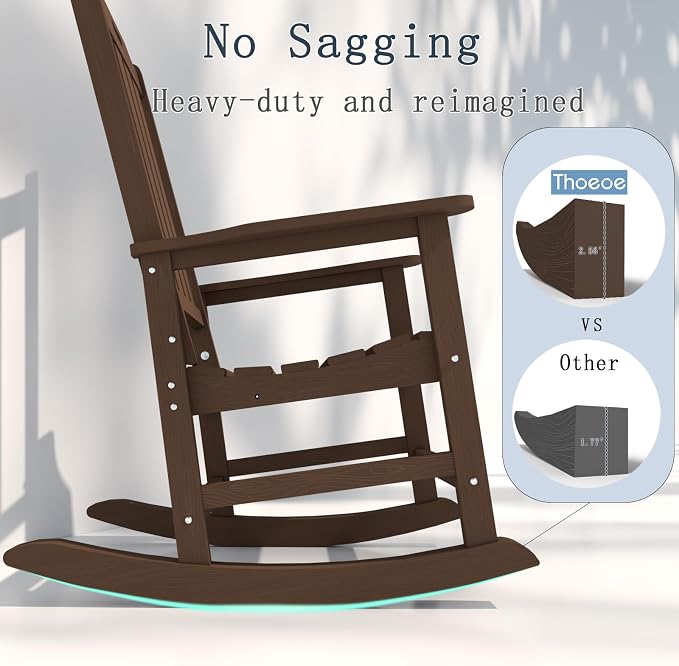 Oversized Rocking Chair Set of 8, Outdoor Rocking Chair - Image 8