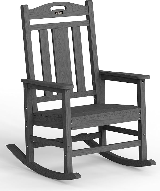 Ciokea Oversized Outdoor Rocking Chair, 380lbs Heavy-Duty Large Patio Rocker by CIOKEA