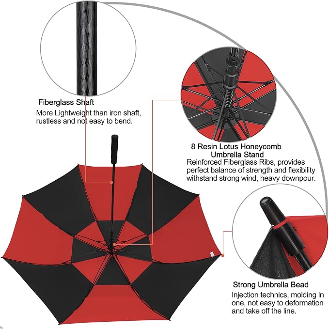 G4Free 47/54/62/68/72 Inch Automatic Open Golf Umbrella Oversize Extra Large - Image 6