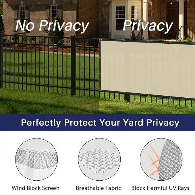 Windscreen4less Privacy Fence Screen Heavy Duty Windscreen Fencing Mesh Fabric - Image 3