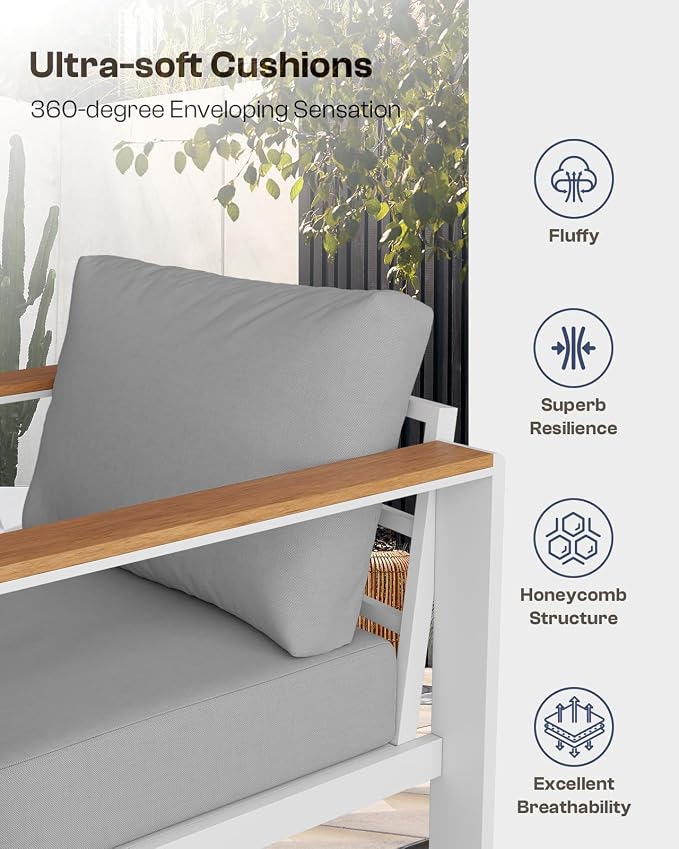 Aluminum Outdoor Patio Furniture Set - Image 8