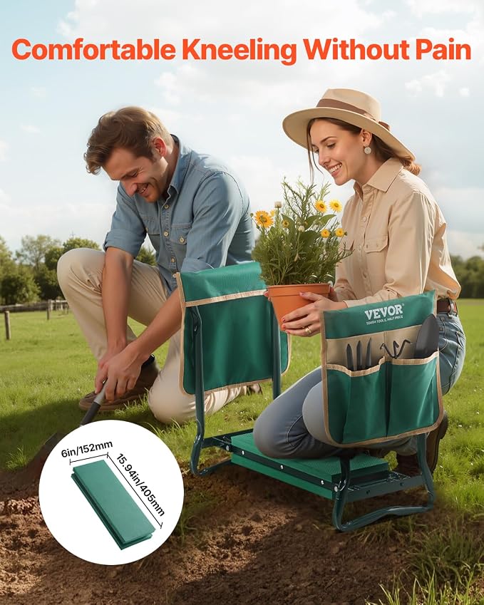 VEVOR Garden Kneeler and Seat Heavy Duty, Portable Garden Stool - Image 4