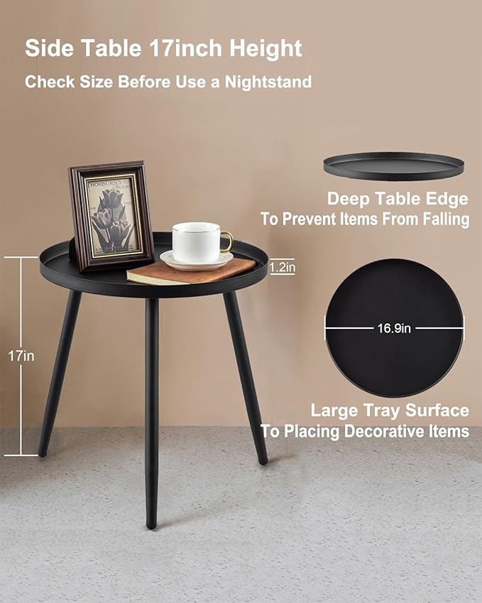 AOJEZOR Side Table: End Table for Indoor Use - Image 2
