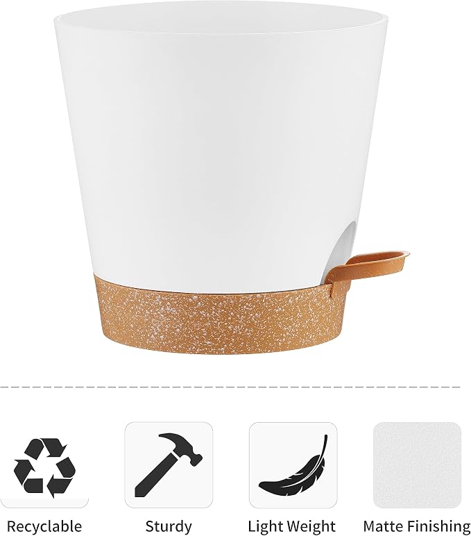 FaithLand 2-Pack 8 Inch Planter Pots - Image 4
