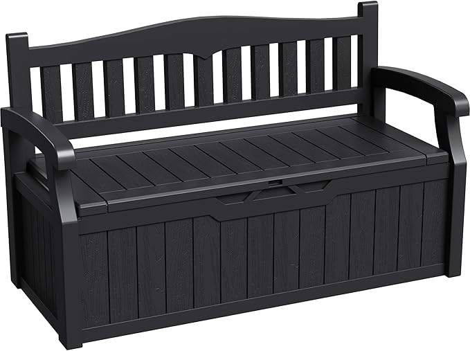 Greesum 80 Gallon Deck Box Storage Bench, Patio Furniture, Waterproof and UV - Image 7