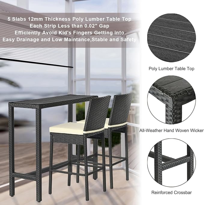 Outdoor Bar Table, Outdoor Console Table - Image 6