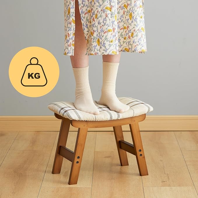 Foot Stool Ottoman Foot Rest Under Desk, Small Stool - Image 5