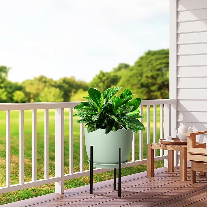 12inch Large Plant Pot, Modern Plastic Planter - Image 5