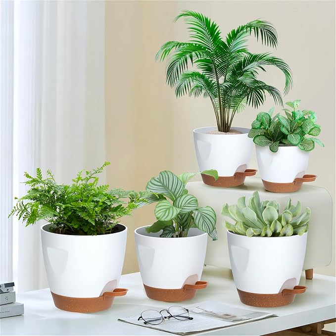 5-Pack Plant Pots with Drainage - Image 6