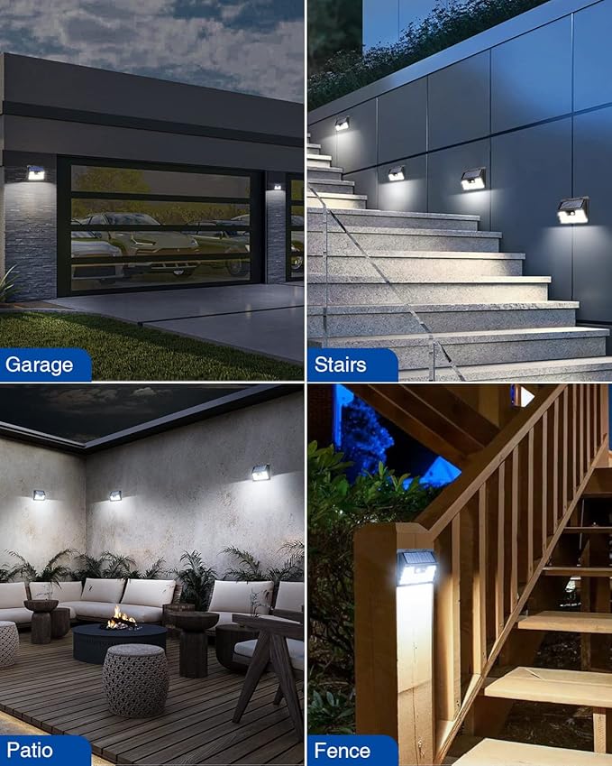 Peasur Solar Powered Lights Outdoor, 140 LED 8Pack Motion Sensor Light Outside - Image 2