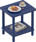 Outdoor Side Table, 2-Tier Small Outdoor Table by LEJANEOYE