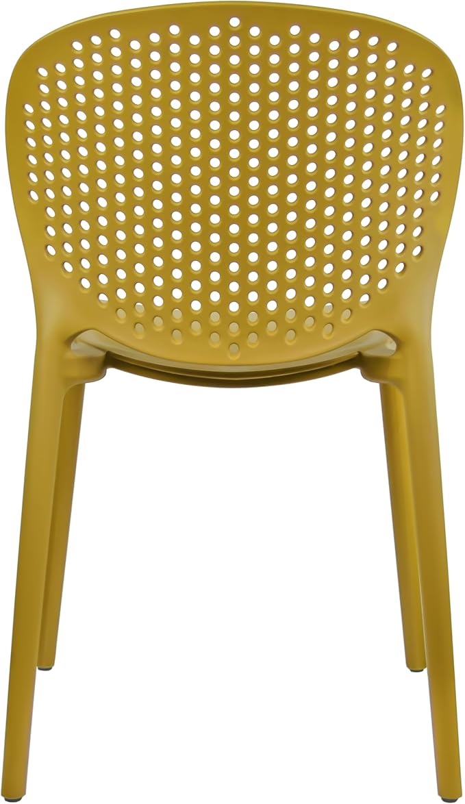 2xhome Set of 3 Patio Dining Chairs | Modern Stackable Outdoor Pool Side Chair - Image 8