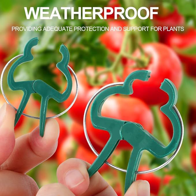 30 Pcs trumpet 1 inch Plant Support Clips, Flower and Vine, Garden Tomato Plant - Image 2