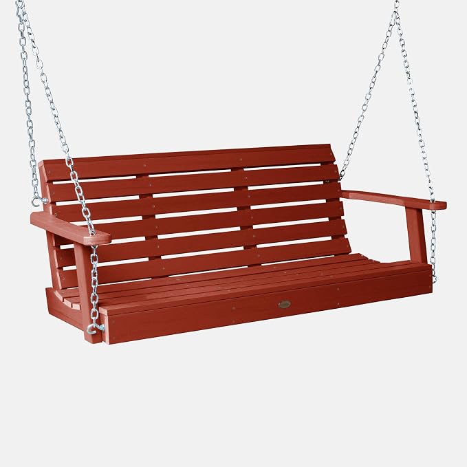 Highwood Weatherly Porch Swing 5 Feet, Rustic Red by highwood
