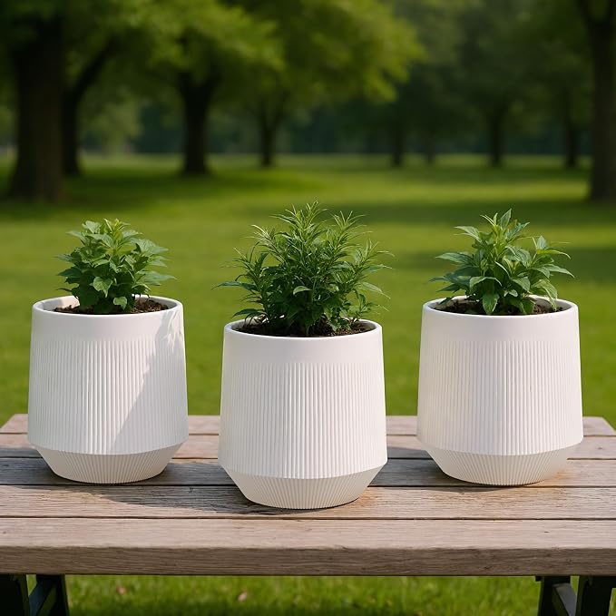 Plant Pots，Set of 3 Plastic Pots - Image 6