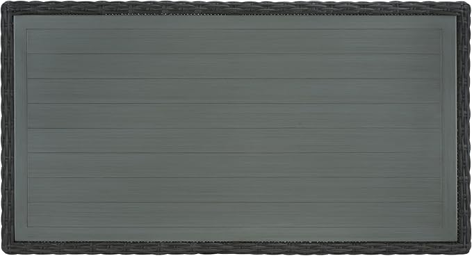 SAFAVIEH Couture Collection Margarita Dark Grey Faux Wicker Rectangle - Image 6