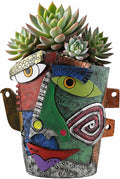Picasso Abstract Face Flower Pot, Unique Resin Crafted Planter by Unknown