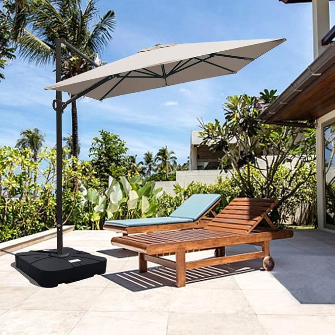 EliteShade USA 33" x 33" Offset Patio Umbrella Base Sand/Water Filled Square - Image 3