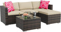 GAOMON 5-Piece All-Weather Patio Furniture Set, Convertible Outdoor Sectional by GAOMON