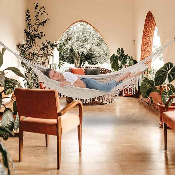 Hammock Hanging Swing Double Max 500lbs Macrame - Image 5