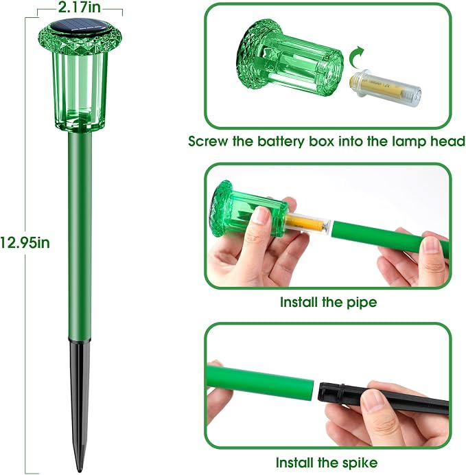 Solar Outdoor Lights, St Patricks Day 10 Pack Solar Pathway Lights Outdoor - Image 6