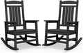 SERWALL HDPE Outdoor Rocking Chair Set of 2, Patio Rocking Chairs, All-Weather by SERWALL