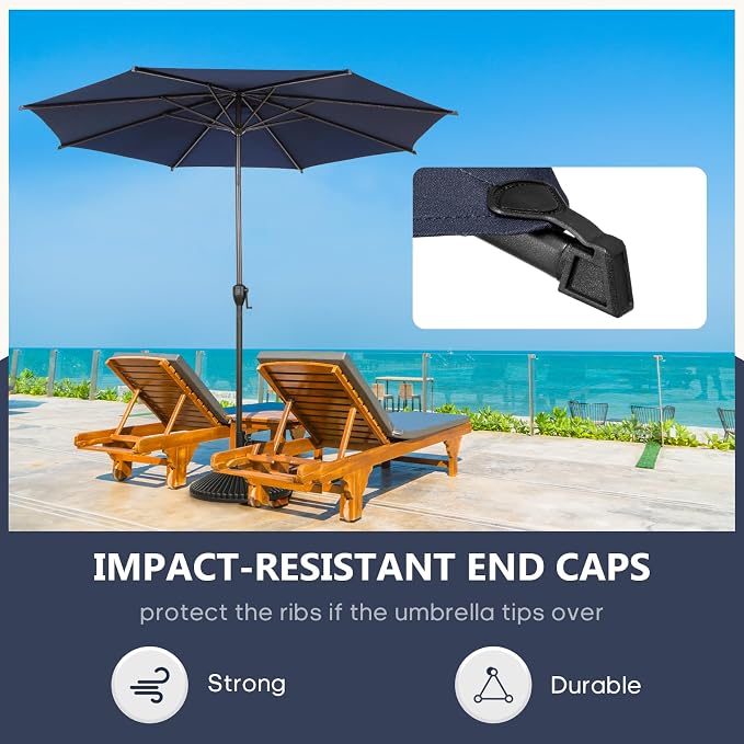 Abba Patio 9FT Lyon Outdoor Patio Umbrella Outdoor Table Umbrella - Image 6