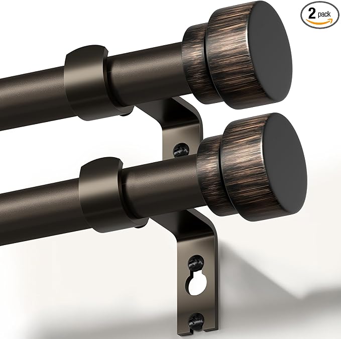 2 Pack Antique Brown Bronze Curtain Rods by Unknown