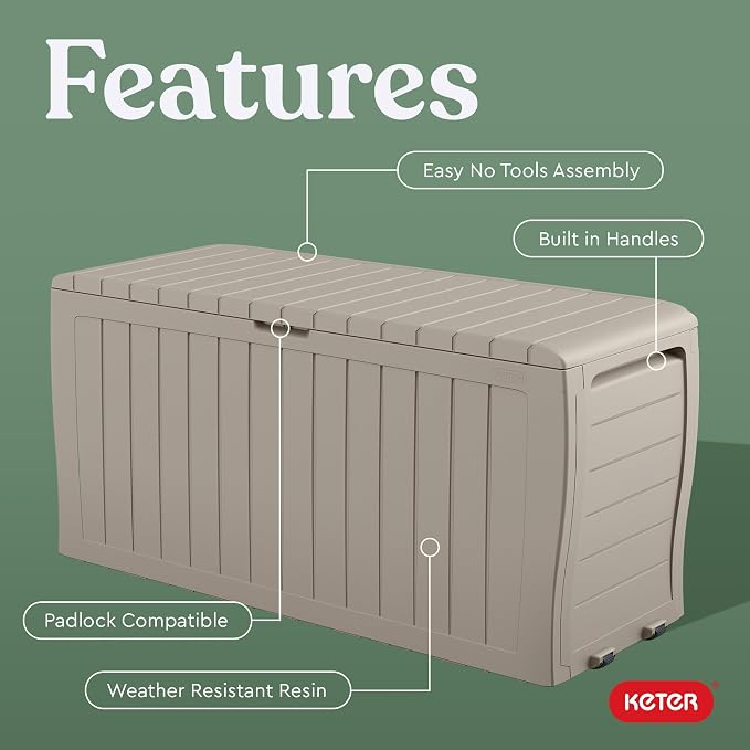 Keter Marvel Plus 71 Gallon Resin Outdoor Storage Box - Image 4