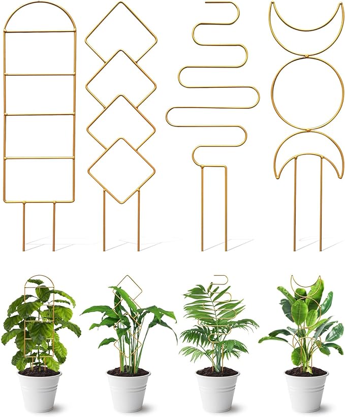 4 Pack Indoor Climbing Plant Trellis, Small Trellis by Whtawtaw