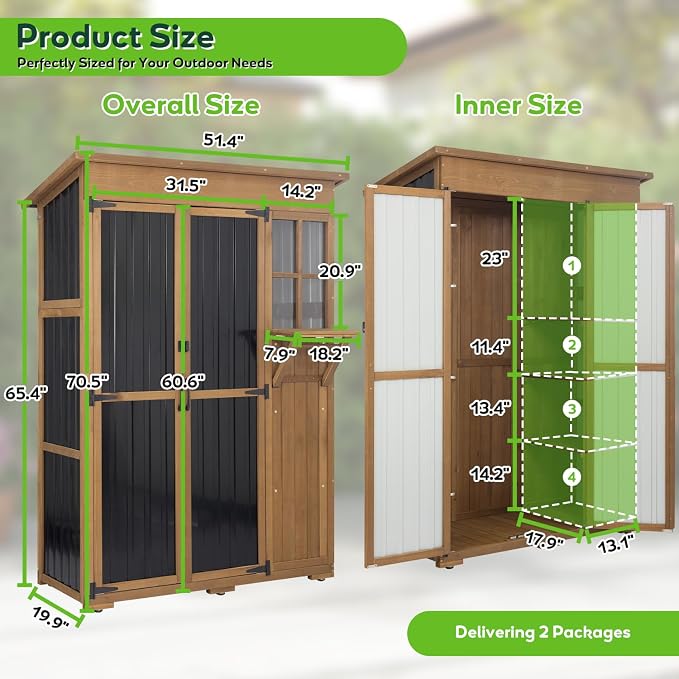 51" L Outdoor Storage Cabinet Waterproof - Image 5
