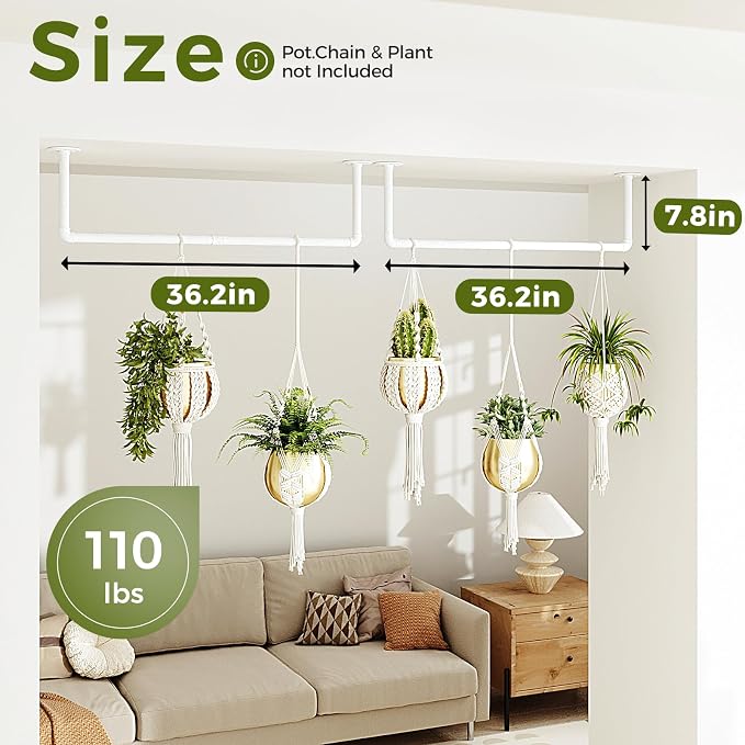 Bamworld Hanging Planters 2PCS for Indoor Plants Hanging Plant Holder Plant - Image 4