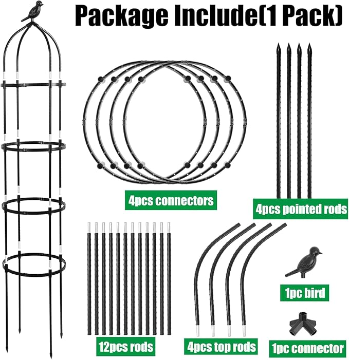 4-Pack 6FT Garden Obelisk Trellis - Image 5