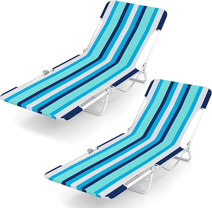 GYMAX Tanning Chair, 330lbs Capacity & Shoulder Strap, Portable Layout by GYMAX