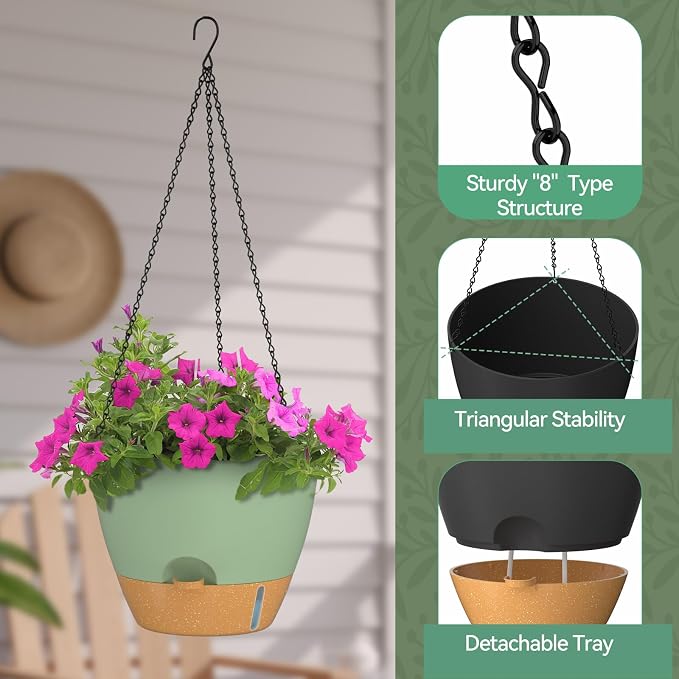 ZMTECH 12 Inch Hanging Planters - Image 5