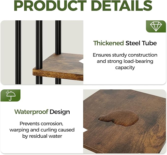 Bamworld Tall Plant Stand Indoor 6 Tier Plant Shelf - Image 5