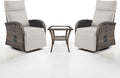 Dual-Adjust Swivel Outdoor Recliner Chair Set of 3 by Belord