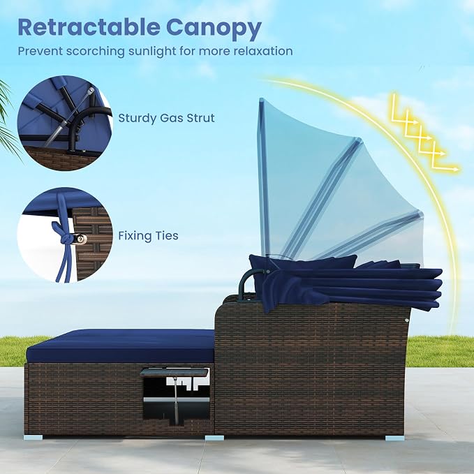 Tangkula Patio Rattan Daybed - Image 6