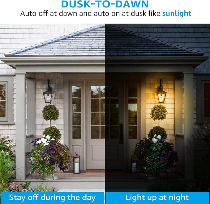 TORCHSTAR Dusk to Dawn Light Bulbs Outdoor, Sensor A19 LED Light Bulb, Auto - Image 2