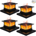 Dynaming 4 Pack Solar Post Cap Lights Outdoor by Dynaming