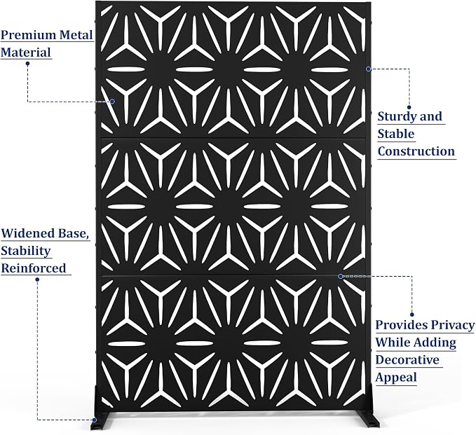 Outdoor Privacy Screen, Freestanding Privacy Fence Panels - Image 5