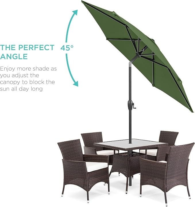 Best Choice Products 7.5ft Heavy-Duty Round Outdoor Market Table Patio Umbrella - Image 2