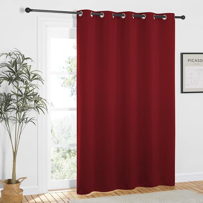 NICETOWN Burgundy Red Blackout Curtains 84 inch Length, Grommet Top Room - Image 8