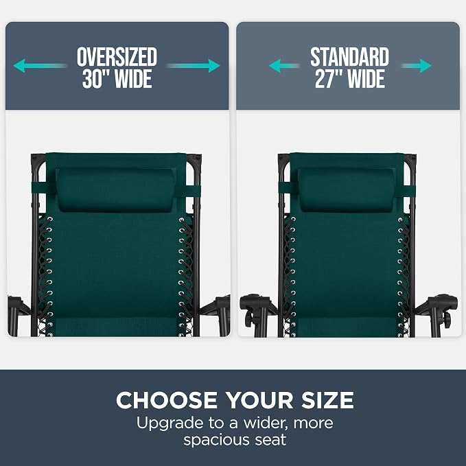 Best Choice Products 30” Wide Folding Zero Gravity Outdoor Recliner Patio - Image 4