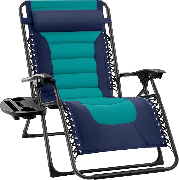 Best Choice Products Oversized Padded Zero Gravity Chair, Folding Outdoor Patio by BestChoiceProducts