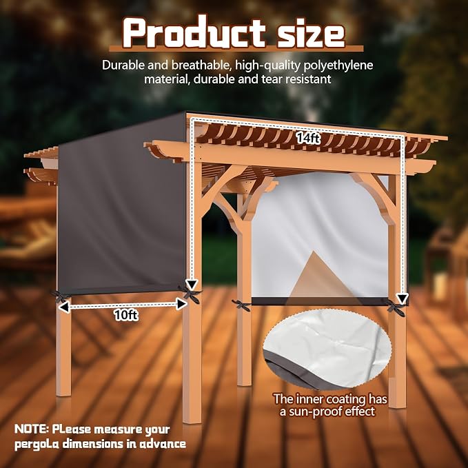 Universal Pergola Replacement Canopy Outdoor Canopy Shade Cover Waterproof - Image 3