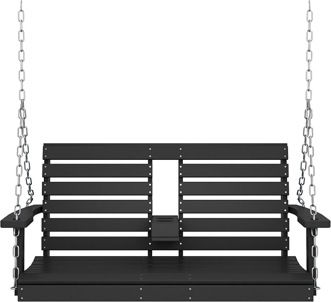 KINGYES Outdoor Hanging Patio Swing Chair, 2 Seat Swing - Image 9