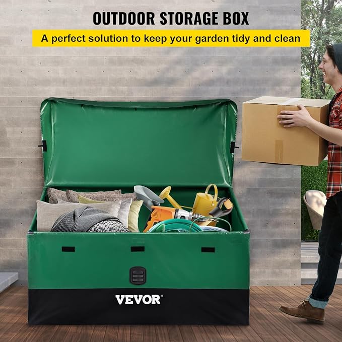 VEVOR Outdoor Storage Box, 150 Gallon Waterproof PE Tarpaulin Deck Box - Image 2