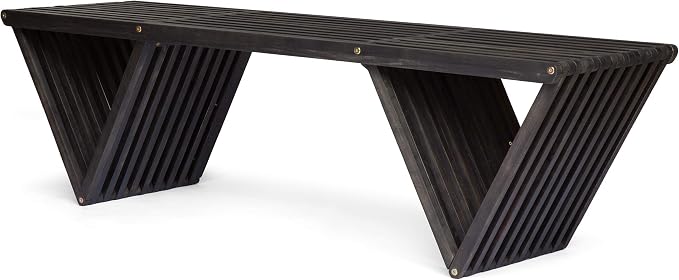 Christopher Knight Home Esme Outdoor Acacia Wood Bench, Dark Gray Finish by ChristopherKnightHome
