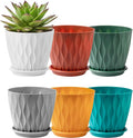 FaithLand 6-Pack 6-Inch Plastic Plant Pots by FaithLand